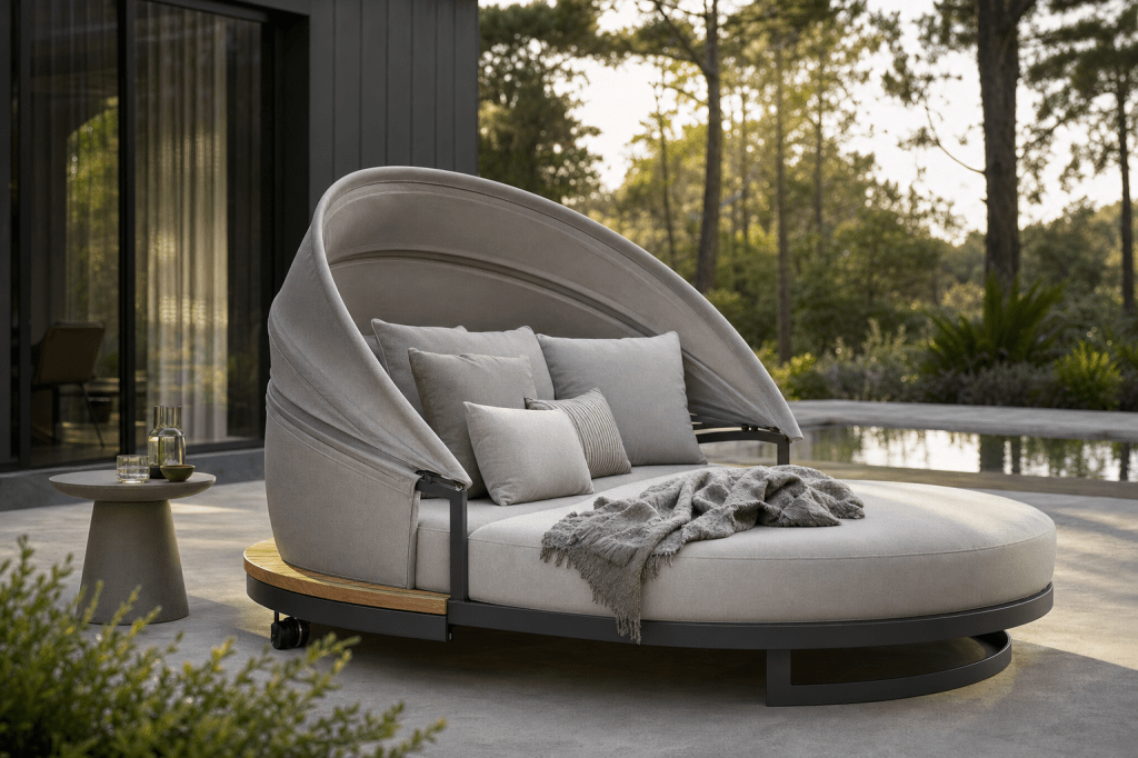 Wat kost een luxe loungebed gemiddeld en welke opties (kussens, wielen, overkapping) bepalen de prijs-kwaliteitverhouding?
